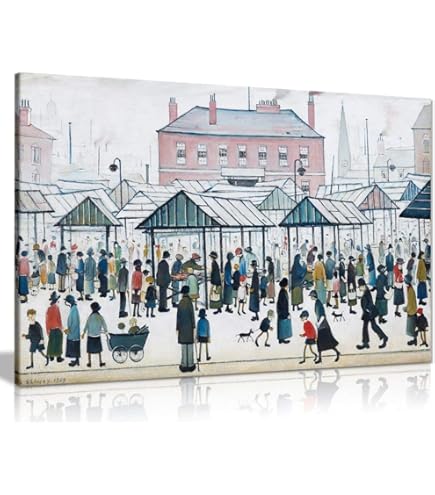 WINTER IN PENDLEBURY, L.S. LOWRY- DECOR FRAMED WALL ART PAPER