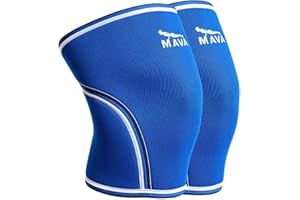Mava Sports Pair of Patella Guard - Comfortable 7mm, Great Patella Guard for Heavy Squats, Gym Workout, Bodybuilding, Cross Training, WOD - Unisex - No Pain