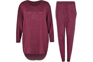 Crazy Girls 2 Pieces Womens Tracksuit Set Gym Lounge wear for Women UK Long Sleeves Soft Stretch Stuff with Unique Colors Sizes 8-22 UK