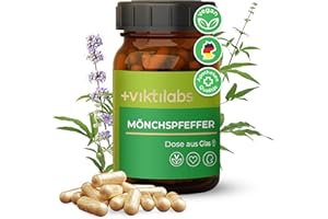 ‎VIKTILABS VIKTILABS© - Mönchspfeffer hochdosiert Kapseln - 60 Kapseln je 10 mg Mönchspfefferextrakt (4:1) | 2-Monatsvorrat | Vegan | Gluten- und Laktosefrei | Ohne künstliche Zusätze (1er Pack))