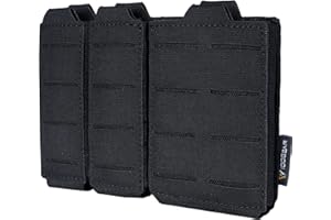 IDOGEAR Bolsa Magnética Táctica de 5,56 mm y Bolsas Dobles para Revistas de 9 mm Compatible con MOLLE de Liberación Rápida