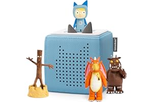 tonies Toniebox - Juego de iniciación con 1 creativo 3 personajes: Gruffalo, Stick Man y Zog, audiolibros y altavoz reproductor de música para niños, altavoz inalámbrico sin pantalla, azul claro