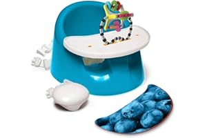 Prince Lionheart Bebepod Flex Plus | Primo Seggiolino 3m+ | Alimentazione E Seduta Del Bambino | Vassoio Regolabile | Doppia Cinghia | Vassoio Rimovibile, Tovaglietta & Giocattolo, color Blu, S