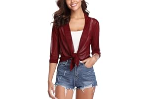 iClosam Bolero Donna Elegante Felpa Shrug Corto Donna Bolerino Estate