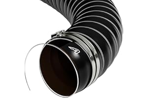 AP AUTOMOTIVE 70mm (2 3/4") Black Flexible Silicone Engine Hose Air Ducting Pipe Intake Feed + Hose Clips 1 Metre