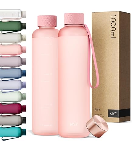 VINSUN Gourde 650ml transparente – Réutilisable, Étanche, Convient aux Boissons Gazeuses, sans BPA, Tritan – Bouteille d'Eau pour Sport, Vélo, Travail