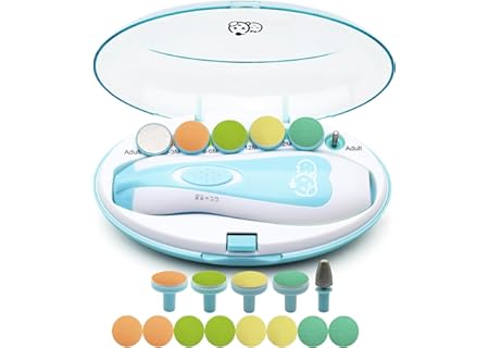 Royal Angels Baby Nagelfil 21 i 1, Safe Electric Baby Nail Buffer, Extra 13 Ersättningsverktyg, Baby - Amazon Deal & Rabatt