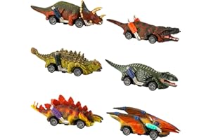 KIZPLAYS Kizmyee Dinosaur Car Toys Pull Back Car Pull Back Dinosaur Cars Toys Set Toddlers kids toys age 3 4 5 6 7