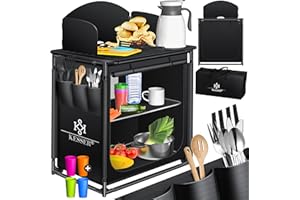 KESSER® Armario de Cocina de Camping, Cocina de Camping con Marco de Aluminio, Incl. Bolsa de Transporte, Armario de Cocina para el Camping, Muebles de Camping, Al Aire Libre