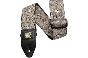 Ernie Ball - Correa para guitarra, Jacquard, diseño de Gold & Black Paisley