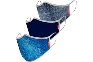 AZERTEX AZX protech Lot de 3 Masques Tissu Réutilisables - Filtration supérieure à 90%, Garantie 50 Lavages - Masque Adulte, Enfant Conforme Nouvelle Réglementation 2021, Pack x3 Assortis