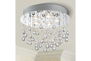 BESTIER Moderno cristallo goccia di pioggia lampadario illuminazione a incasso LED plafoniera lampada a sospensione per sala da pranzo bagno camera da letto soggiorno 6 G9 LED Lampadine richiesto