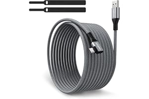 Cable Compatible con Oculus Quest 2, Cable owlhold USB 3.2 a USB C de 5 Gbps, Transferencia de Datos de Alta Velocidad de 3M y Cable de Enlace de Carga rápida para Auriculares Oculus/Meta Quest 2 VR
