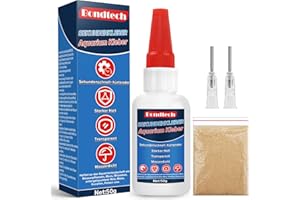 BONDTECH Aquarium Kleber 50 g, Pflanzenkleber Aquarium für Pflanzen, Steine, Moosen & Wurzeln, Schnell & Wasserdicht, mit Holzspäne, Anti-Trocknungsspitze