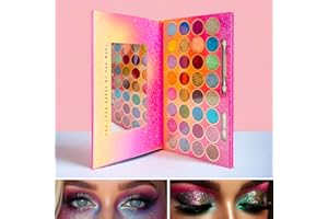 LORENZA LONDON 32 Colours Glitter Eyeshadow Palette, Make-Up Palette, Face and Body Glitter, glitter tattoos, festival accessories, Glitter Artistry Palette, Eye Shadow pallets for Women Girls Kids