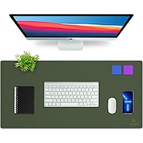 Tappetino Scrivania In Pelle PVC - Doppia Faccia Antigraffio, Impermeabile Per Laptop E Mouse - Foto 6