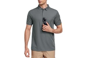 Csqtongan Polo Uomo Manica Corta, Maglietta Polo Uomo, Traspirante Polo T Shirt da Lavoro Uomo, Magliette Maniche Corte Uomo per attività All'aperto