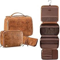 Elviros Trousse De Toilette Pour Homme, Grande Trousse De Rasage