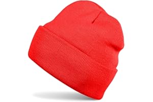 styleBREAKER Bonnet Enfant en Tricot à Large Bord, Bonnet Fin Tricoté Double pour Enfants de 2 à 5 Ans 04024030