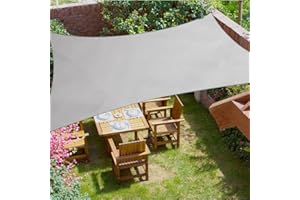 CIXMUS Sonnensegel wasserdicht 3x4m Sonnenschutz Windschutz Verdichter 420D Oxford-Stoff mit Sonnenschutzbeschichtung 99% UV-Schutz ideal für Balkon Garten und Terrasse- Grau