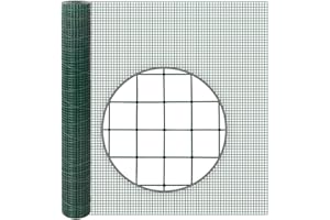 VOSS.farming 10m x 100cm Volierendraht Wühlmausgitter Drahtgeflecht Drahtgitter, 12,7x12,7x0,9mm, grün