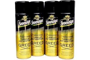 SOVEREIGN AEROSOLS 4 Pack Bundle Sovereign Turbojet Air Sanitiser Greed Car Home Spray Freshener