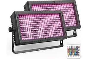 Starlitflow 2PCS 60W RGB Wallwasher avec Télécommande, Barre lumineuse Stroboscope avec 45 Effets de Motif et 13 Dynamiques, Lumière de Scène pour Fête DJ Bars Mariages Éclairage Architectural