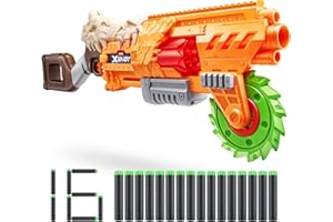 XSHOT Insanity HorrorFire Doomsday firmy Zuru z 16 rzutkami, technologia Air Pocket Rzutki i przechowywanie rzutek, zabawka outdoorowa dla chłopców i dziewcząt, nastolatków i dorosłych