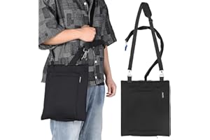 Hoomtree Urine Drainage Bag Holder, Catheter Bag Covers with Zipper Pipe Sleeve & Adjustable Strap, Soft Diving Fabric, Easy Access, Secure & Discreet for Urostomy & Foley Catheter Users (Black)