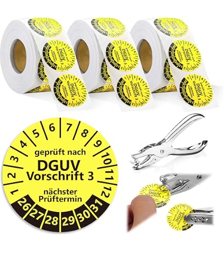DREKO PRÜFPLAKETTEN - Prüfplakette DGUV Vorschrift 3