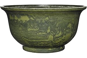 CLASSIC HOME & GARDEN Classic Home and Garden "Venetian Deep Bowl 12.5" Planter, Green Granite (2/8060G/1)
