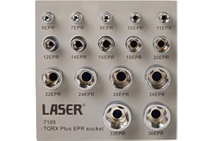 Laser 7189 Torx® Plus EPR zestaw gniazd 1/4" D, 3/8" D, 1/2" D 16 szt