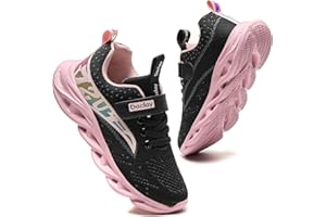 WZRUISEN Children's Sports Shoes Boys' Basketball Sports Running Shoes