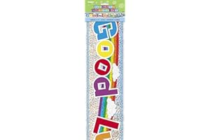 UNIQUE PARTY Good Luck Prism Multicolor Banner (3.6 Meters) 1 Piece - Decorative Party Banner for Festivities and Celebrations