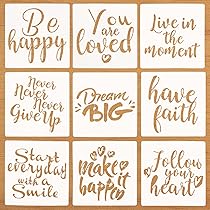 Tekening Stencils, 12 Pack DIY Tekenen Sjablonen Kunststof Vormen Scrapbook Stencils voor Graffiti, Dagboek, Hout Schilderen, Kaart maken, Scrapbooking Type 5