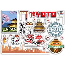 Feuille D'autocollants A5 Monuments Pays - Vinyle Brillant 100 Microns, Pour Scrapbooking, Valise, Décoration - 8