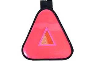 Vincita Symbole de rendement réfléchissant avec Sangle Velcro - Réflecteur de sécurité pour Porte-vélos, Sac à Dos, Porte-Voiture - Accessoires réfléchissants pour vélo