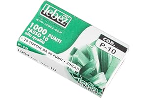 Lebez P-10, 20 Scatole da 1000 Punti Metallici - Zincati