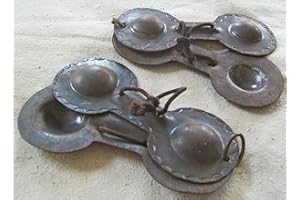 TERRAPIN TRADING Fair Trade Set: zwei Kastagnette Morrocan Gnawa traditioneller Gusseisen - 22 cm