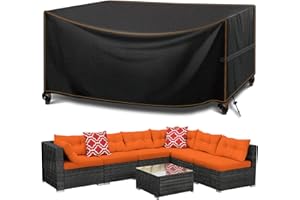 MUPAS Plandeka Okryciowa na Meble Ogrodowe, Wodoszczelna, Wiatroszczelna, Zestaw do Siedzenia, Tkanina Oxford 420D, Pokrowiec Ochronny na Stół i Meble Ogrodowe