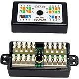 rhinocables CAT5 Verbindungsmodul - Netzwerkkabel Verlängerung/Connection Box für Verlegekabel/LSA Verbinder für Ethernet LAN
