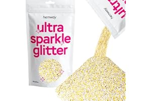 Hemway Ultra Sparkle Glitter Silver & Gold 100g / 0.35oz Multi-Purpose Epoxy Resin Arts & Crafts Cosmetic Safe Body Hair Face Nail Weddings Art Beauty Tumblers Flowers Powder Dust Premium