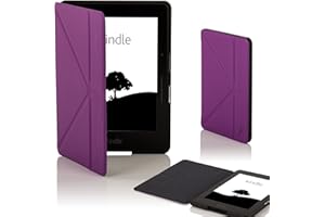 Forefront Cases Funda para Amazon Kindle Voyage (Modelo: 2014) - Delgado, Ligera y Protectora Funda para Kindle Voyage - Smart Auto Sueño Estela Función - Diseño de Origami de Pie - Púrpura