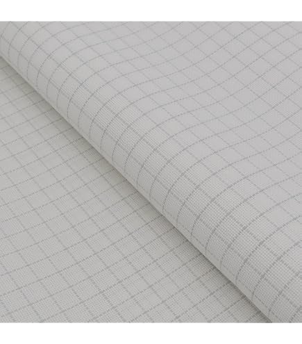 Zweigart Easy Count Tela Aida 16 Count Con Griglia - 55x50 Cm, Bianco (1219)