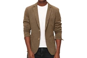 PJ PAUL JONES Bléiser de punto de estilo informal para hombre, chaqueta de traje con 2 botones, ligera y sin forro