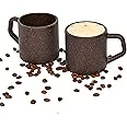 Eha Earth-Friendly Comfy Coffee Cup Set of 2 | 200 ml | Made with Rice Husk & Bamboo Fibers | Microwave Safe | for Hot & Cold Coffee Mug, Tea & Milk | Natural Matte Finish | Coffee