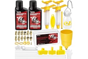 Vautvis Kit Purge Frein pour Shimano VTT MTB, Kit Huile Minérale, Kit de Purge de Frein Hydraulique pour Vélo, Comprenant 150ML de Liquide de Frein à Base D'huile Minérale