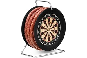 PIKANTEN WURSTBARON® Tambour pour saucisses en forme de cible, 3,5 m de délicieuses saucisses de style Cracovie, haute qualité et goût fumé, cadeau amusant, 240 g