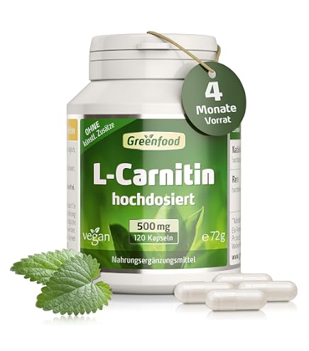 l-carnitin lebensmittel vegan L-Carnitin, hochdosiert, 500mg - 100 Tabletten, vegan. Hochwertiges L- Carnitin - mit hoher Bioverfügbarkeit. OHNE künstliche Zusätze