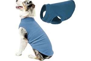 Gooby Stretch Fleece Pull Over Cold Weather Dog Vest, 3X-Large, Steel Blue